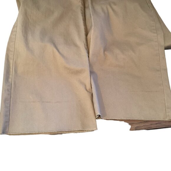 Lands' End Mid-rise Wide Leg Pants Sz 6 Unhemmed/Raw Edge Tan-Brown 290B - Picture 10 of 13